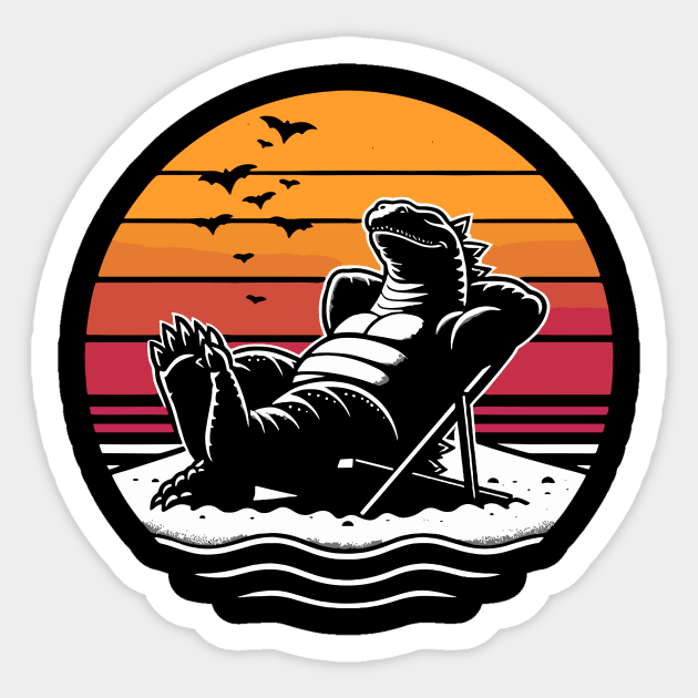 Godzilla Sticker by Rizstor